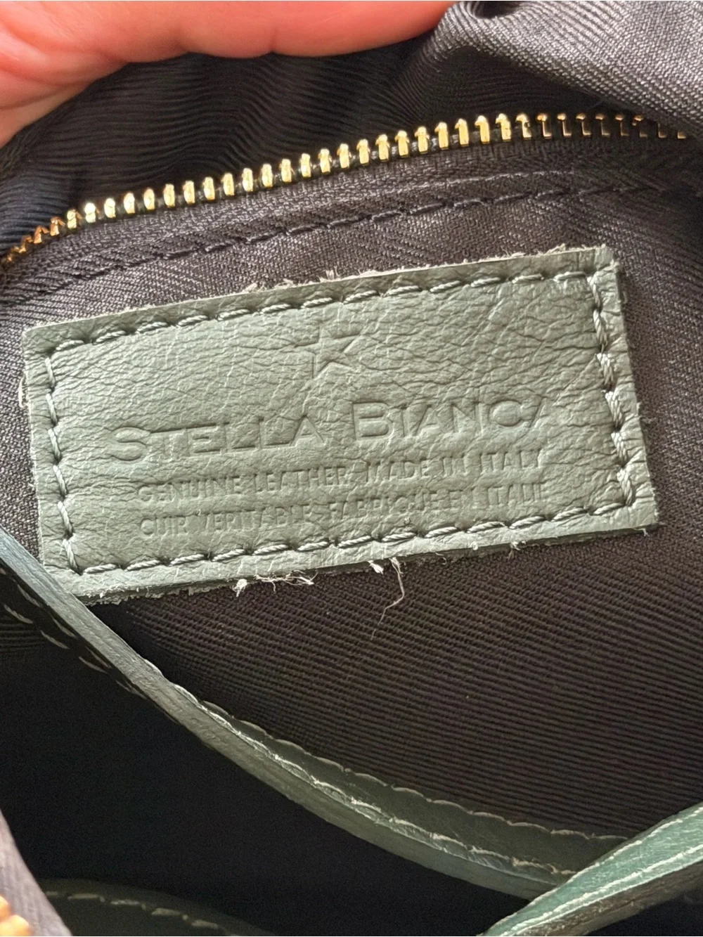 Stella Bianca Shoulder Bag in Olive Green